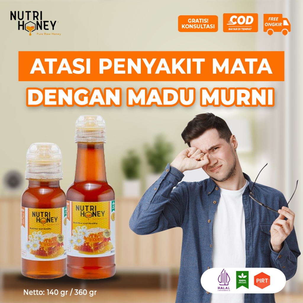 

Nutrihoney Madu Asli Kesehatan Mata Membantu Menyembuhkan Penyakit Mata Asli 100% Murni Organik