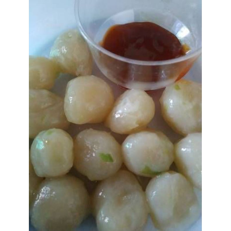 cilok jumbo enak kenyal isi daging gajih free bumbu bubuk pedas dan asin
