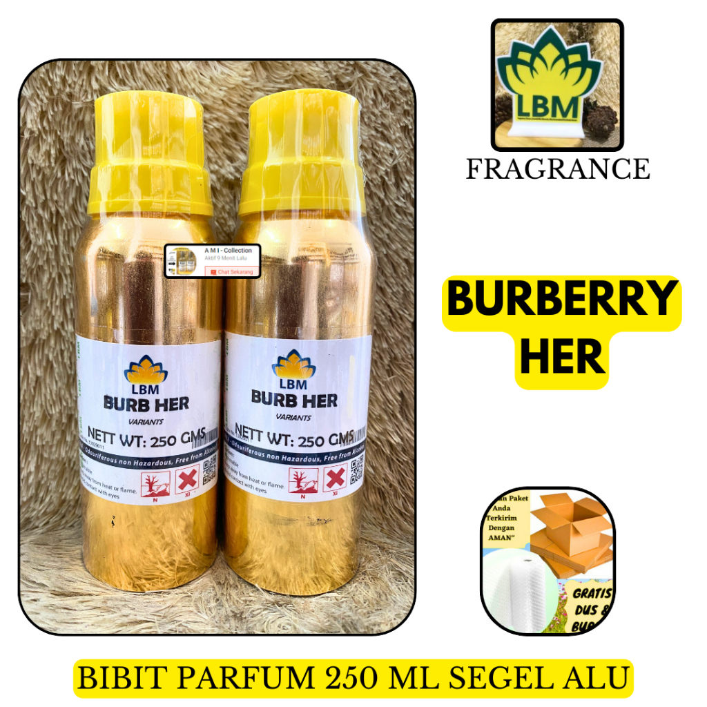 Bibit Murni Parfum BURBERRY HER Murni 100 ML Repack LBM Fragrance - Parfum Tahan Lama - Bibit Parfum