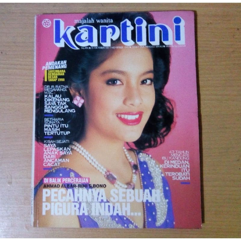 Majalah KartiniNo. 494, 
25 Okt - 7 Nov 1993, 
cover : Lulu Tobing