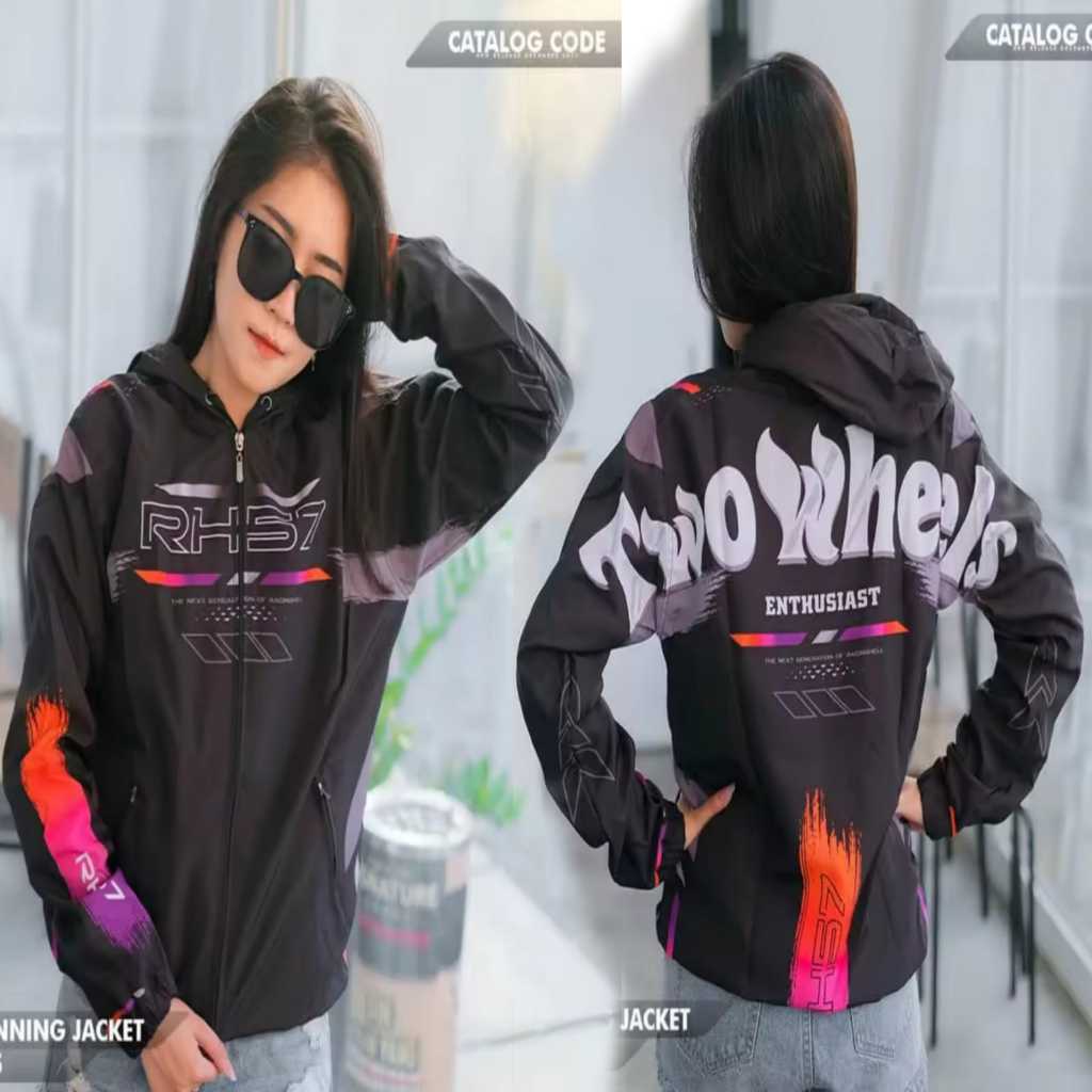 Jaket Running RH57 Two Wheels Jaket Racing Hell Jaket RH57 Pria Wanita