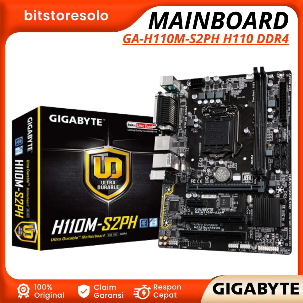 Motherboard Mainboard Mobo Gigabyte GA-H110M-S2PH (LGA1151, H110, DDR4)