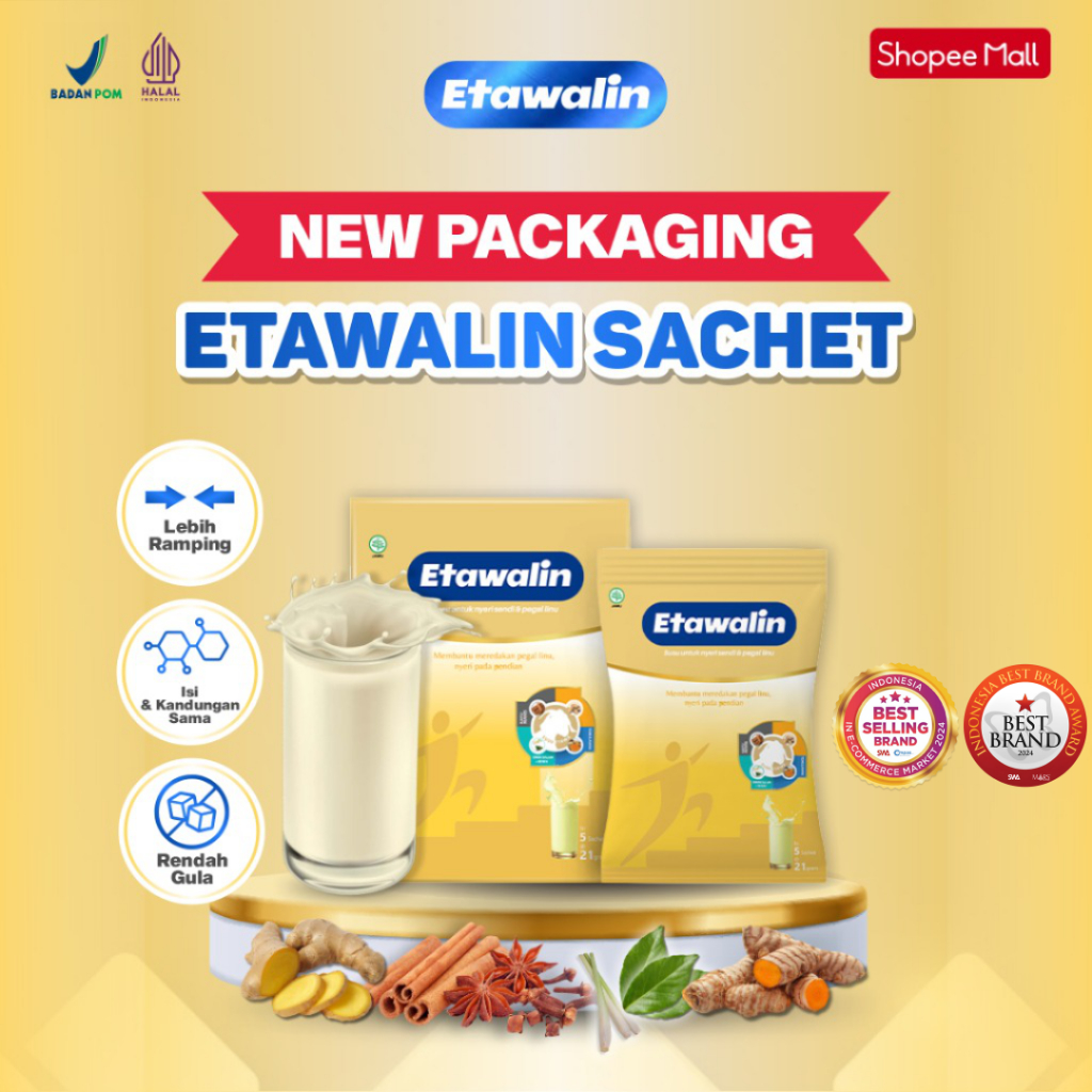 

2 Box Etawalin Sachet Membantu Meredakan Nyeri Tulang dan Sendi