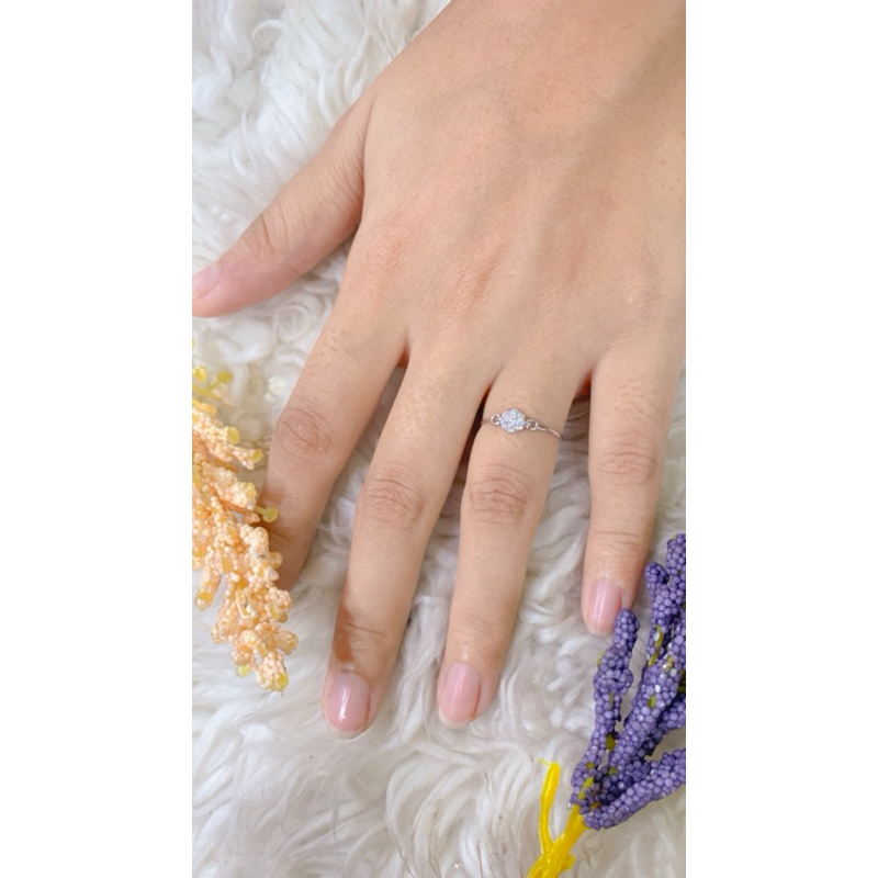 cincin emas bulat mata full kadar 9k/420