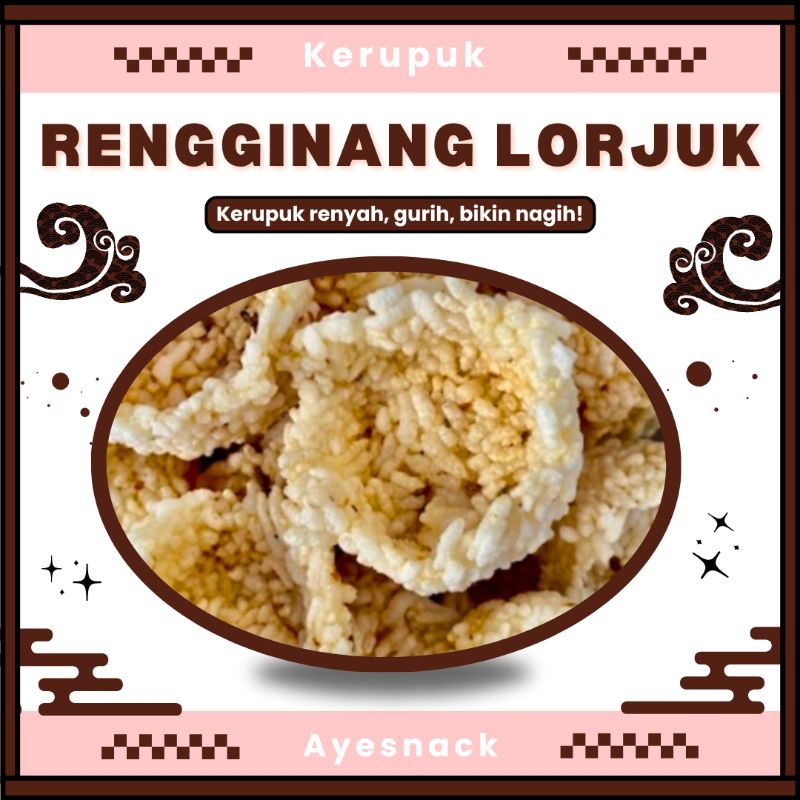 

Rengginang Lorjuk/Lorjuk/kerupuk kerang/hasil laut/rengginang/oleh-oleh hasil laut/makanan ringan/kerupuk/keripik/250 gram