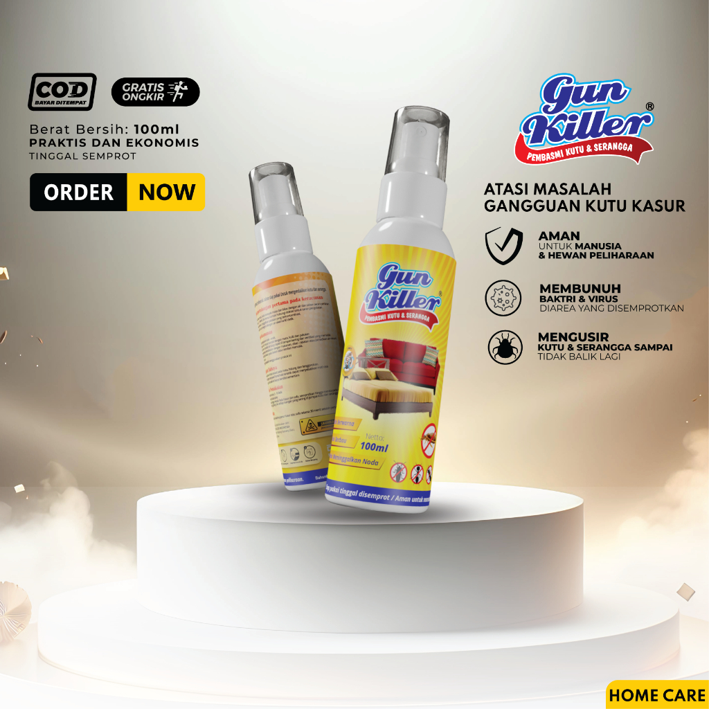 Gun Killer - Obat pembasmi kutu kasur 100ml, Obat racun khusus kutu kasur paling ampuh