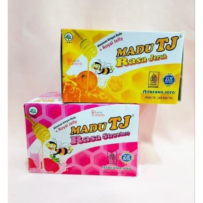 

[1 BOX = 12 SACHET] [BPOM] Madu TJ Sachet 1 Box isi 12 Sachet | Madu Original | Jeruk | Strawberry