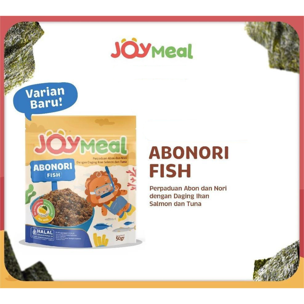 

JOYMEAL ABONORI FISH 50GR - ABON DENGAN DAGING SALMON & TUNA | TANPA MSG DAN PENGAWET