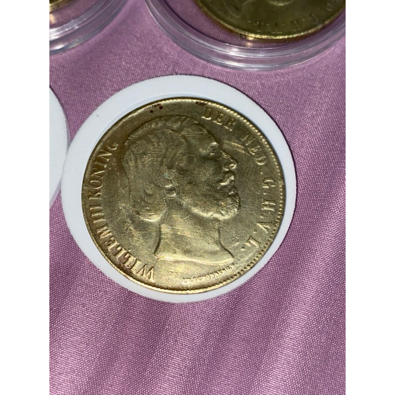 Koin Perak Willem III Koning 2 1/2 Gulden