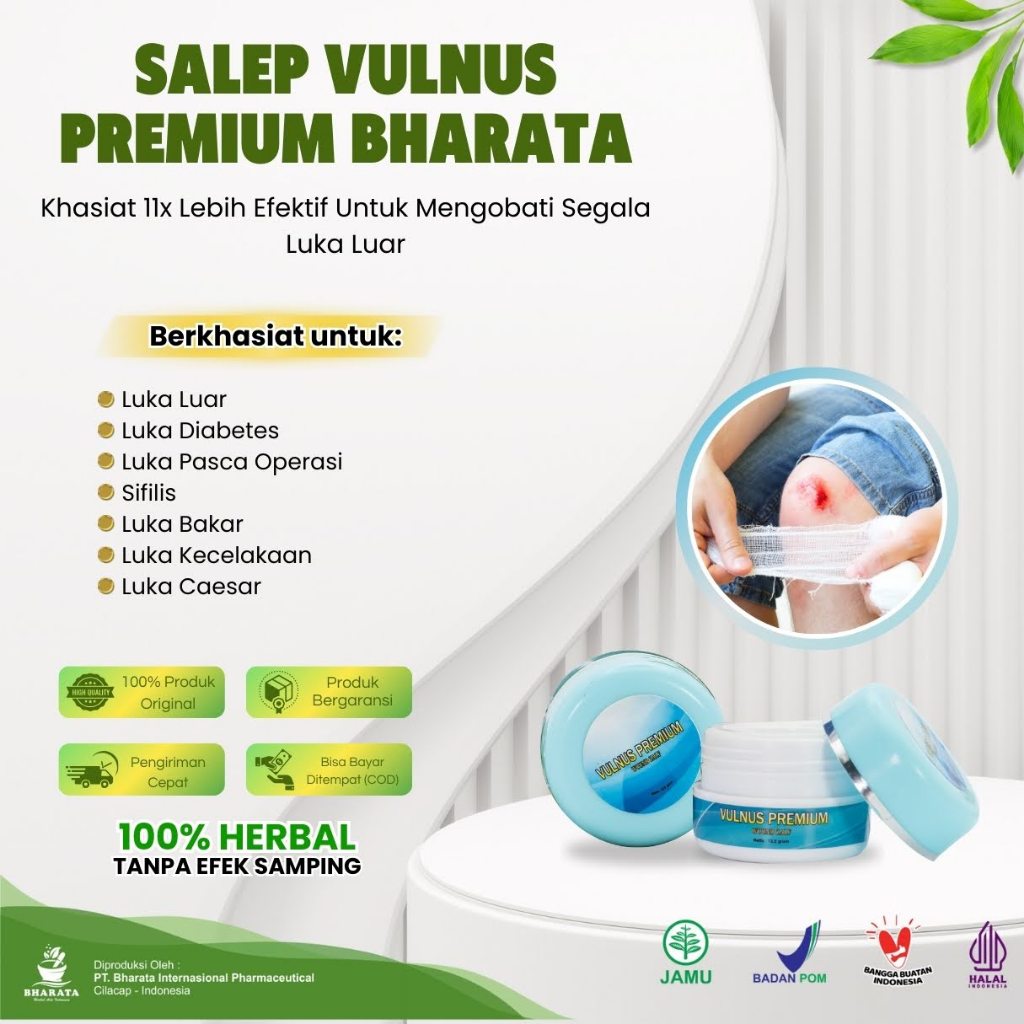 Salep Luka Ampuh - Salep Luka Operasi - Luka Diabetes - Salep Luka Bakar - Salep Vulnus Premium