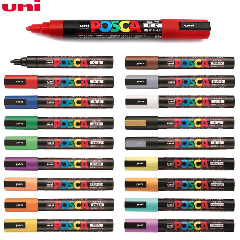 

KODE U74I Uni POSCA PC5M Marker Pen Medium Tip Part 2