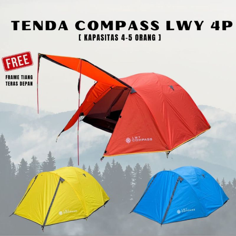 Tenda Camping LWY Outdoor Compass 4P Double Layer