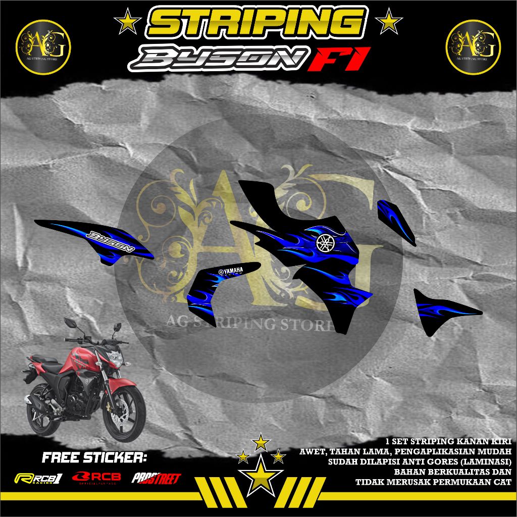 STRIPING STICKER BYSON FI-STRIPING BYSON FI MOTIF HOTFIRE API01