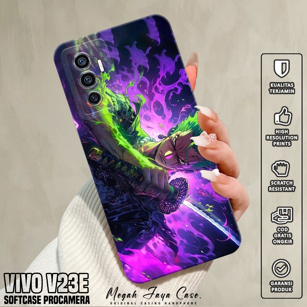 Softcase Hp VIVO V23E - Case Hp VIVO V23E Motif Roronoa Zoro - Softcase Pro Camera - Silikon Hp VIVO
