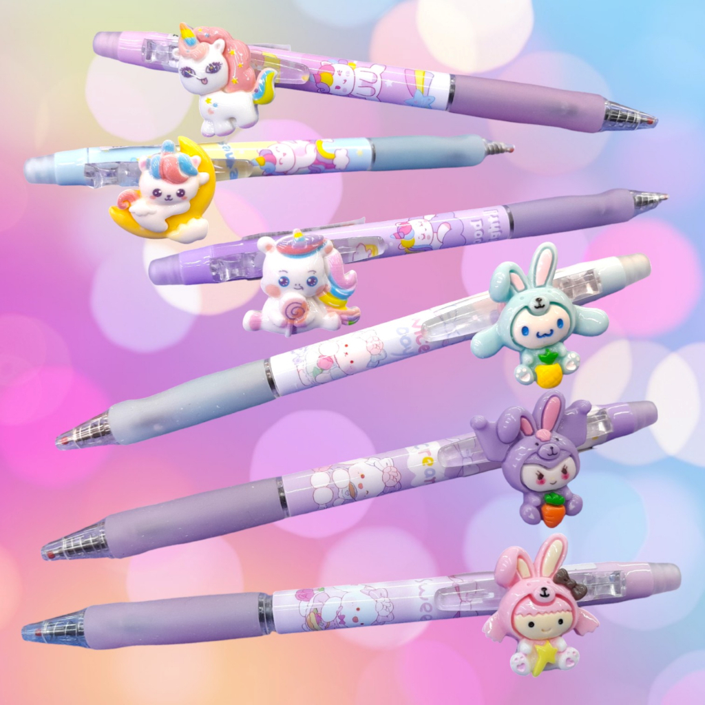 

GEL PEN KLIK MOTIF UNICORN MARVEL HERO AKSESORIS PUTAR KARAKTER LUCU ANAK PULPEN + PENGHAPUS