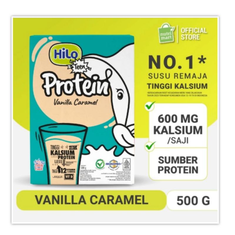 

Hilo Teen Vanilla Caramel 500 gr Susu Remaja Tinggi Kalsium