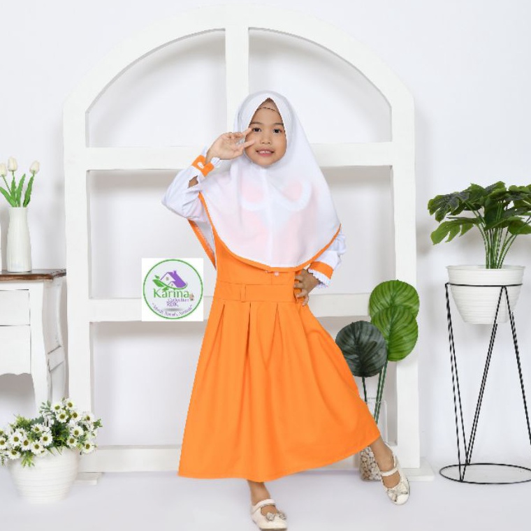 KODE Q68B SERAGAM TK NASIONAL WARNA OREN ORANGE PEREMPUAN DAN LAKI LAKI