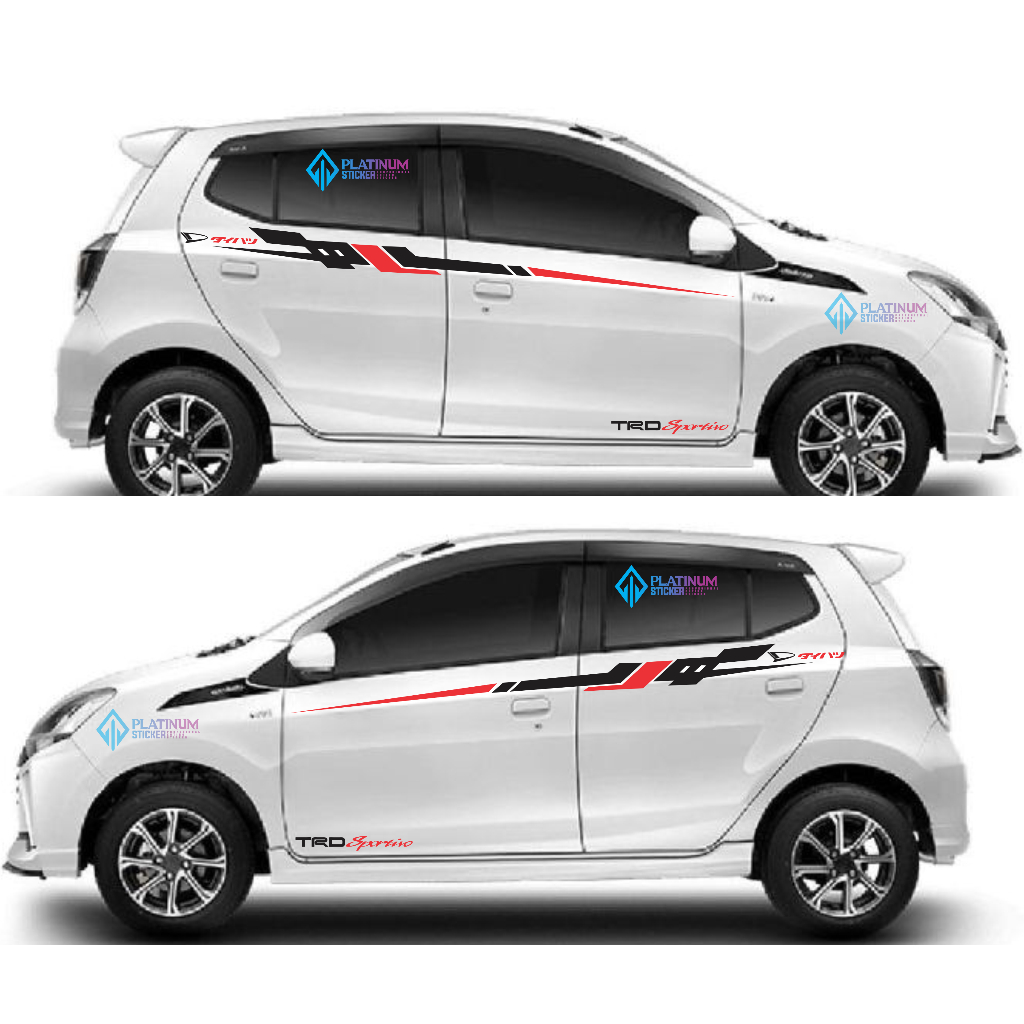 NEW Sticker stiker mobil ayla striping sticker mobil daihatsu ayla brio march agya sirion custom tex