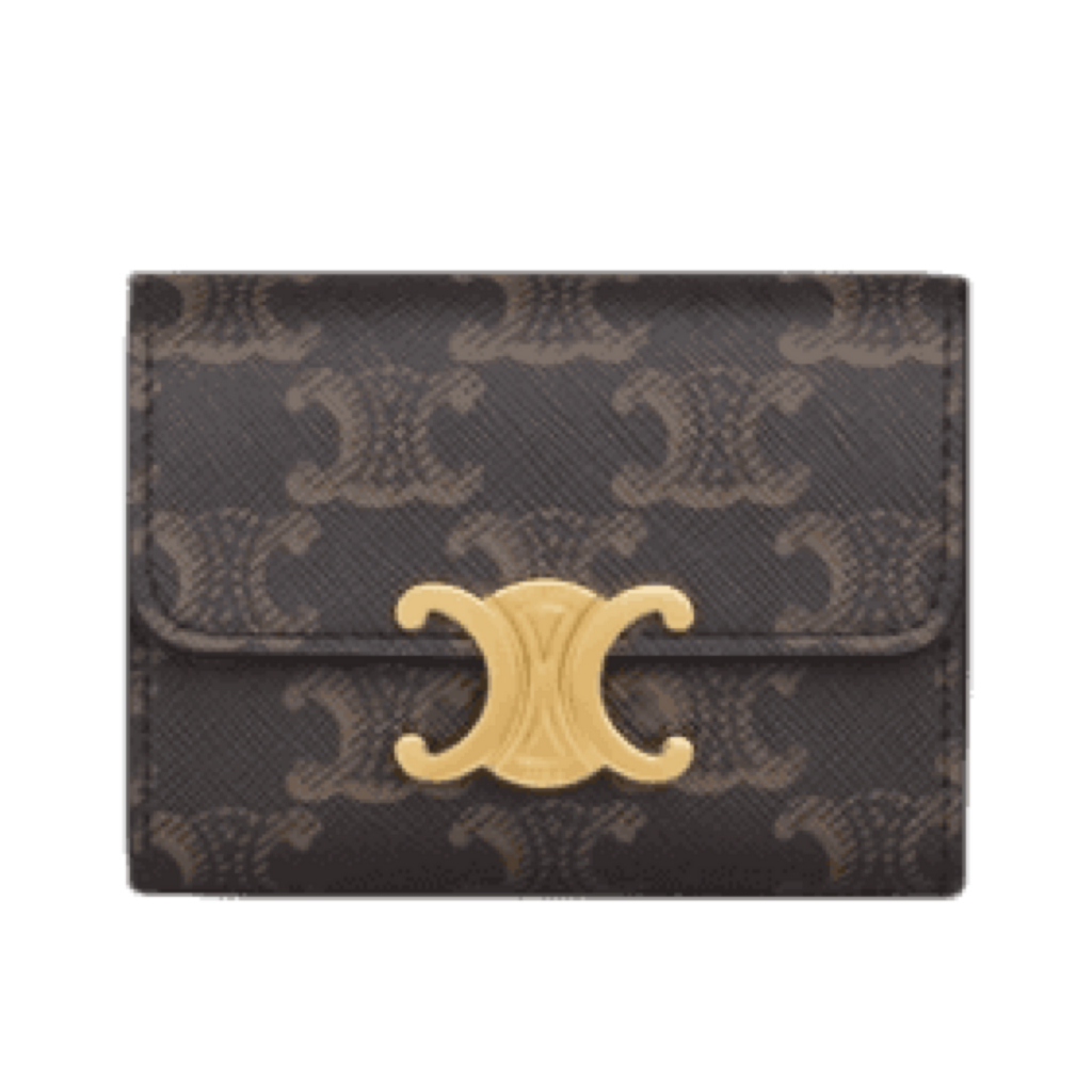 Celine Triomphe Compact Wallet with Coin