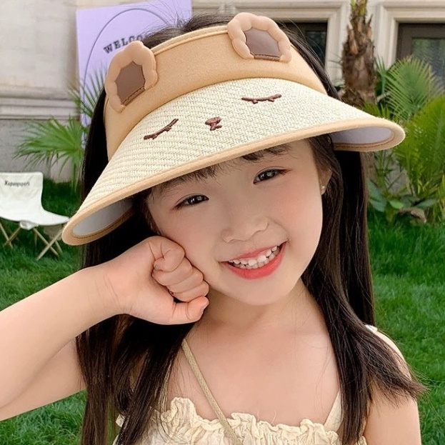 KODE A48O Topi Anak Bucket Hat Premium Topi pantai wanita lucu topi anti uv Korea topi bucket lebar 