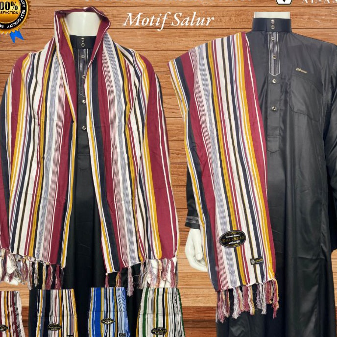 Cepat ALASAS Sorban Yaman Printing  Ridha Yaman Printing Motif Salur