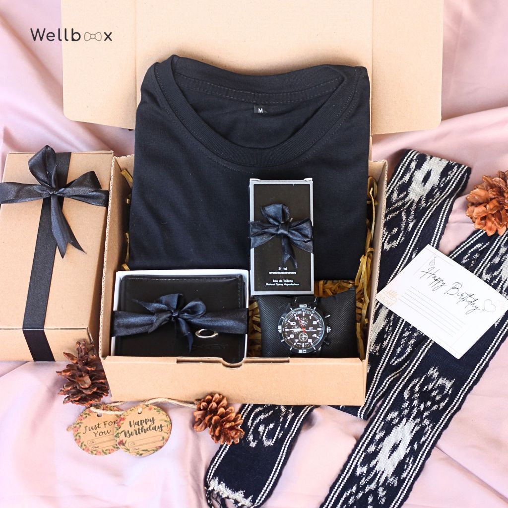 Wellbox - HAMPERS GIFT SET COWOK / KADO ULTAH COWOK KAOS SIMPEL