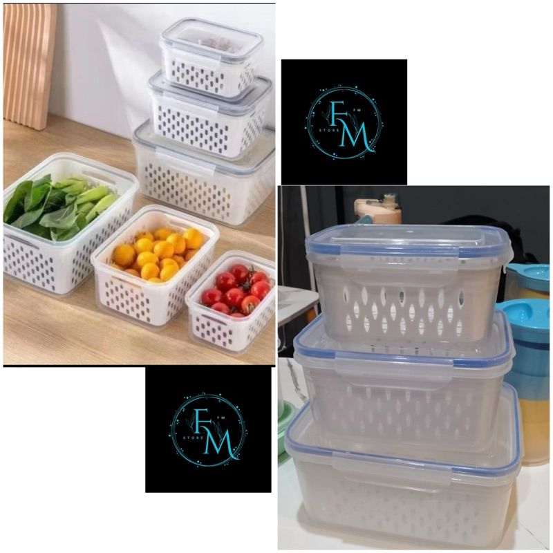 countener box / tempat penyimpanan makanan 3 in 1