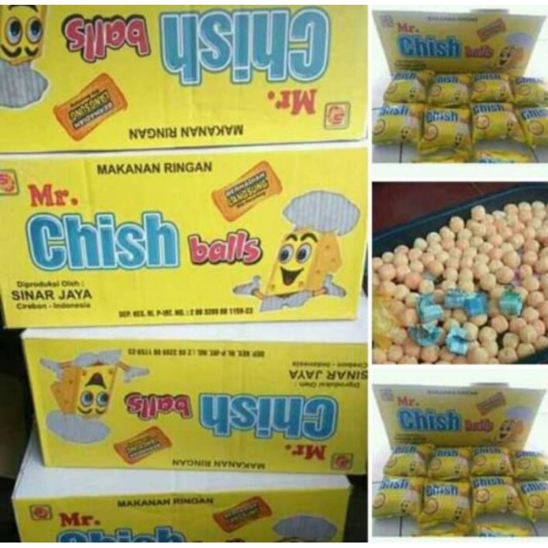 

Ciki Mr Chish ball ciki rasa keju berhadiah 1 renceng isi 10