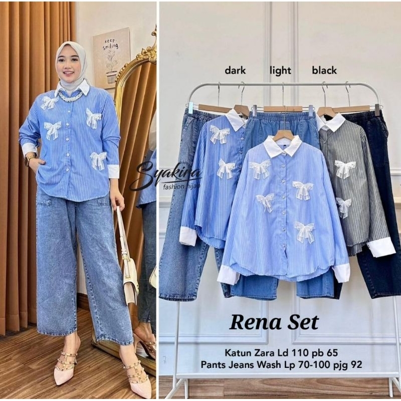 Baju Setelan Wanita Rena Set ( Bisa COD )