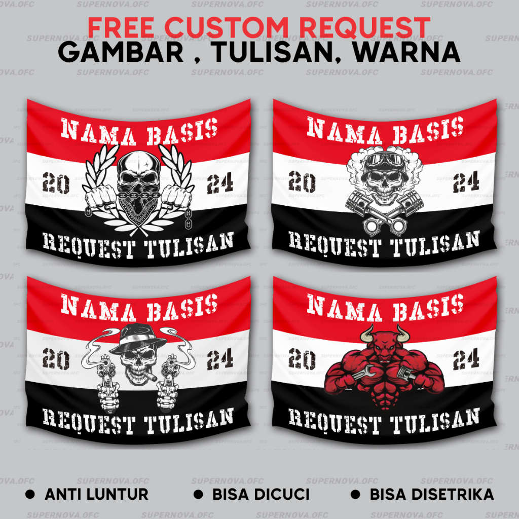 BENDERA SUPORTER JUMBO BEBAS REQUEST | BENDERA KOMUNITAS | BENDERA ULTRAS #K