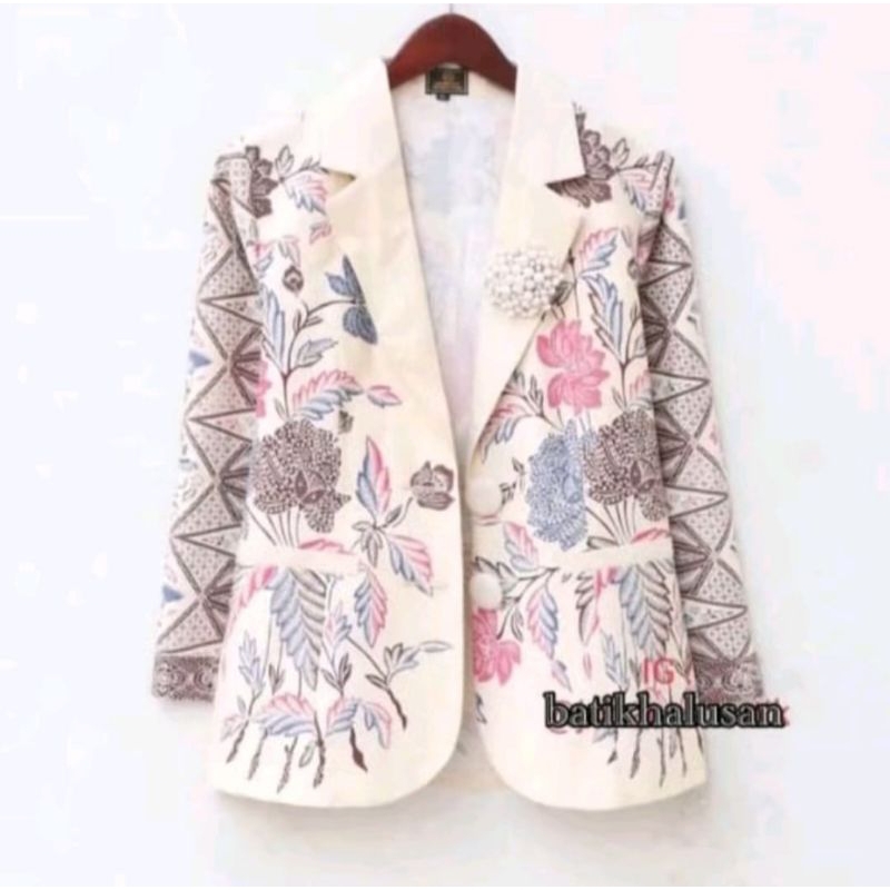 blazer batik premium motif bonita lapis puring tricot