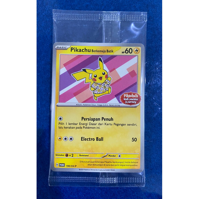Pokemon TCG Pikachu Berkemeja Batik