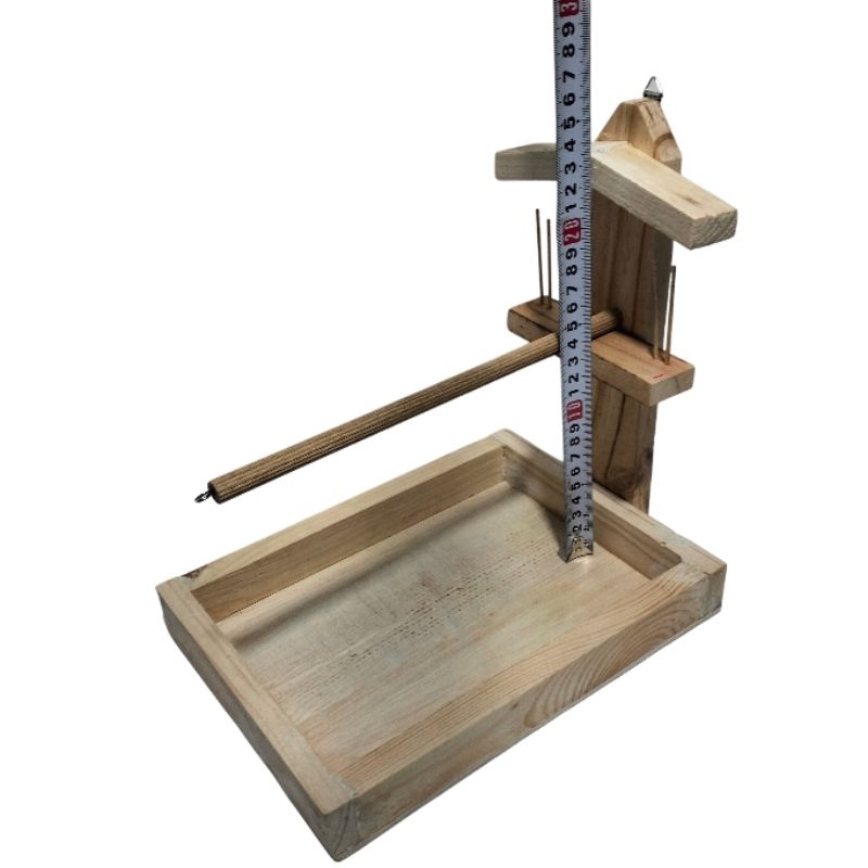 Ay00 Sangkar Burung Tempel Mini Kayu Jati Unik