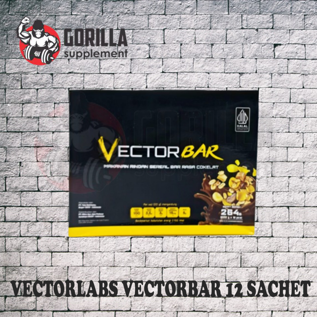 

VECTORLABS Vector Bar 1 Box Isi 12 Sachet - Snack Coklat Healthy Bar Sereal bar