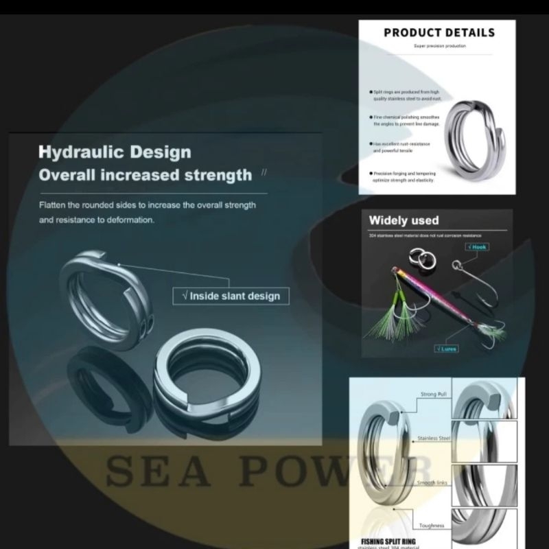 split ring pancing isi 20 pcs import / ring penyambung kail pancing / ring kail pancing berbahan ste
