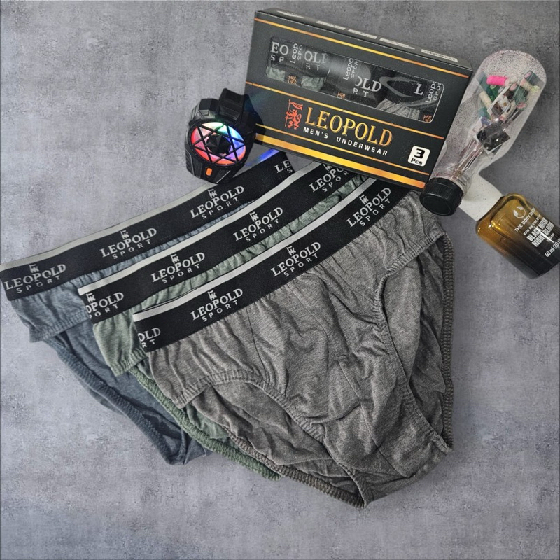 Celana Dalam Pria 3 pcs LEOPOLD Briefs CD Pria Katun Leopold 05