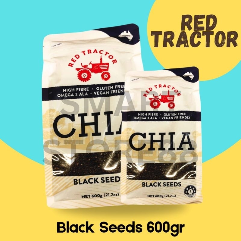 

RED TRACTOR BLACK CHIA SEEDS 600GR RED TRACTOR CHIASEEDS RED TRACTOR CHIA SEED CHIASEED