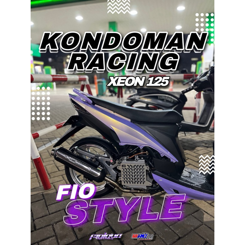 KNALPOT KONDOMAN XEON 125 FIO STYLE BY WRC XEON KARBU RC GT AEROX 125