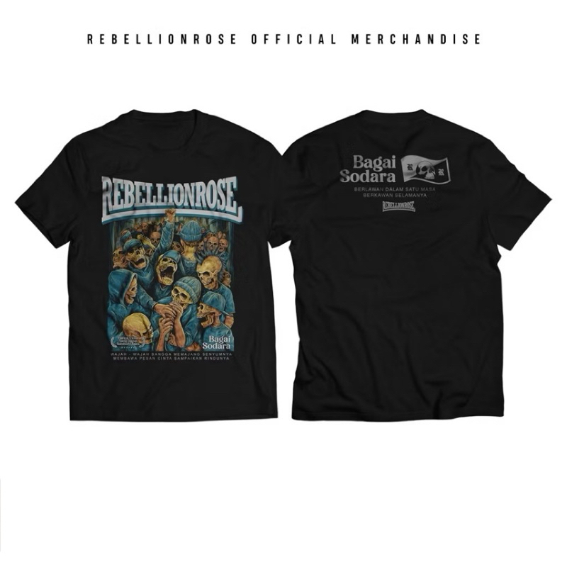Tshirt Rebellion Rose - Bagai Sodara
