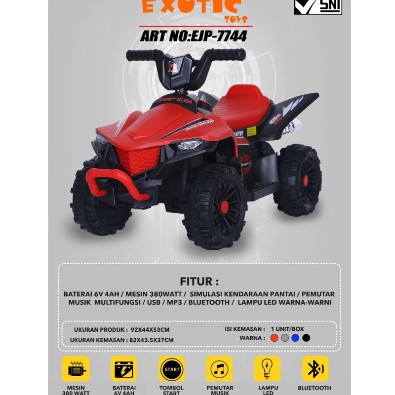 Bisa Cod || Motor Aki ATV anak