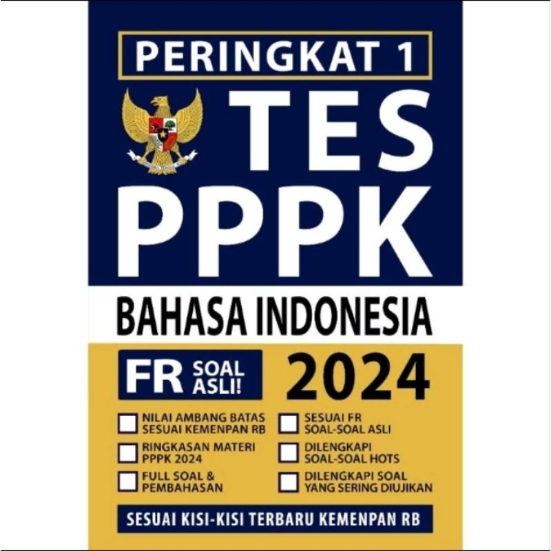 BUKU PERINGKAT 1 TES PPPK BAHASA INDONESIA 2024
