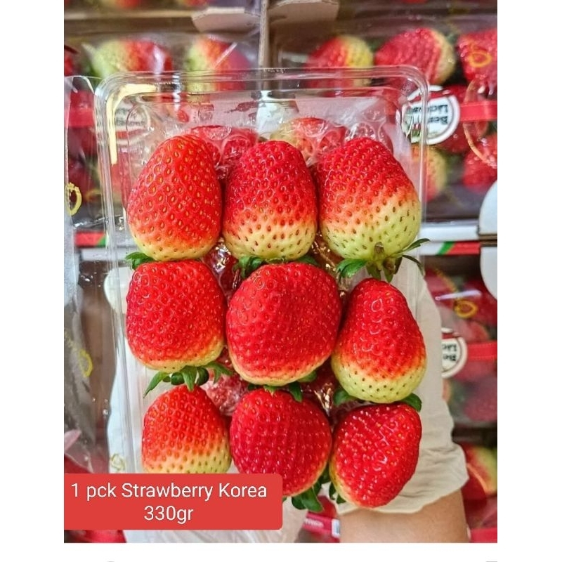 

Buah strawberry inport Korea 330gr per 1 pck buah