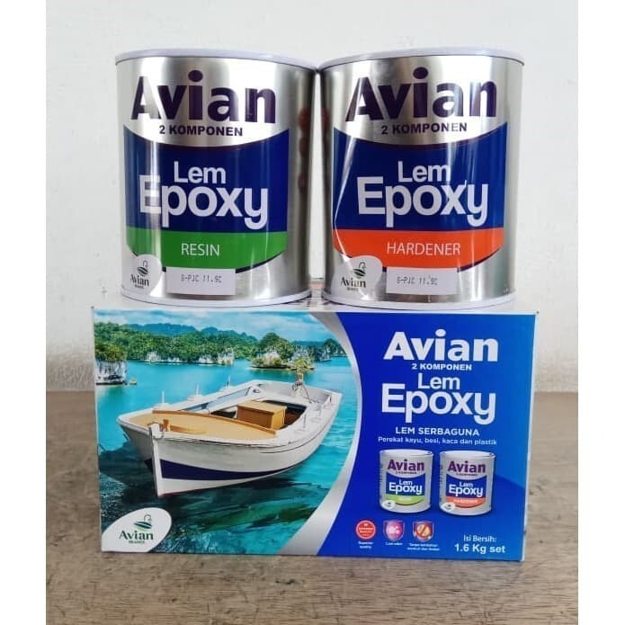 

LEM EPOXY AVIAN RESIN HARDENER 1,6KG KAYU BESI LOGAM