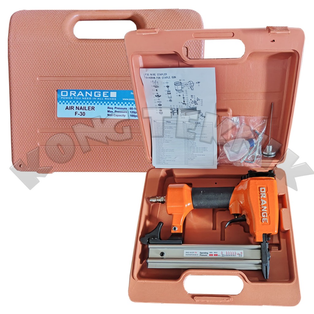 

Air Nailer F30 / Mesin Alat Paku Tembak Staples Stapler Alat Paku Tembak Lurus - ORANGE