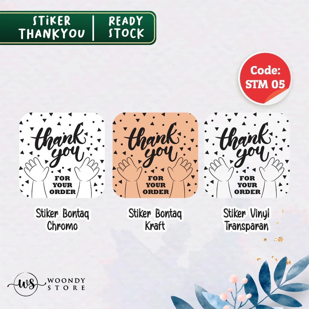 

STIKER THANK YOU MINI BONTAK CHROMO STM 5 ECER