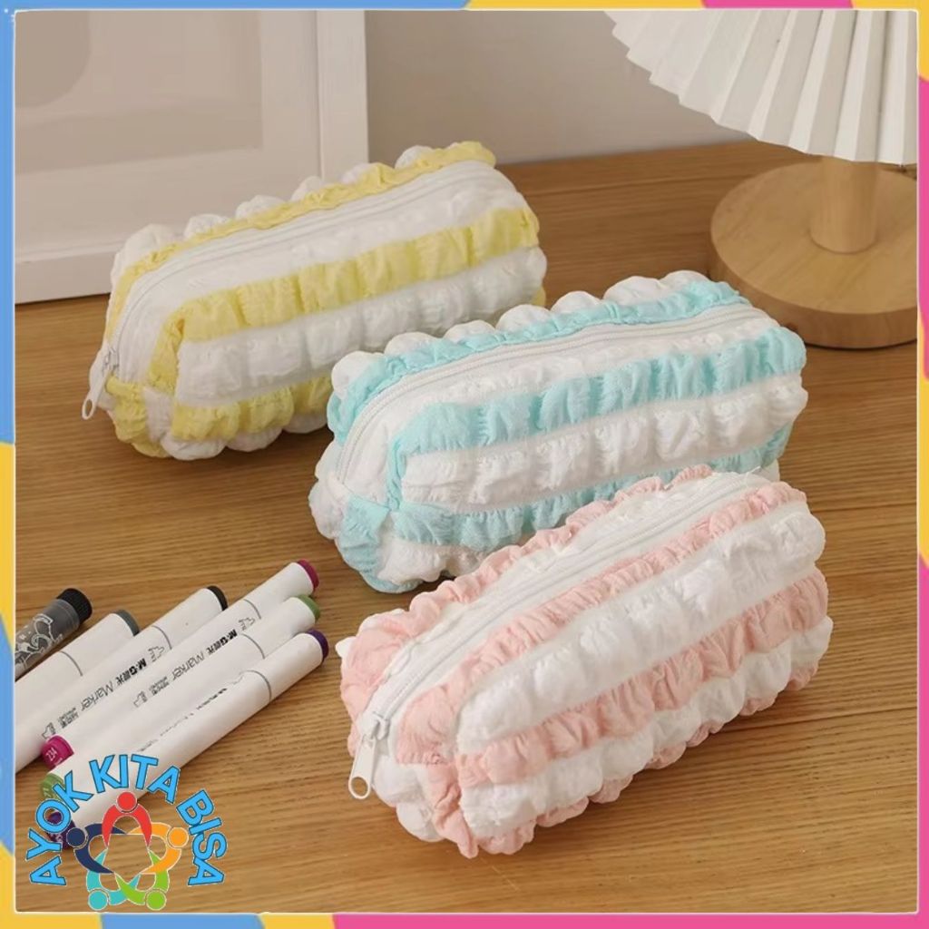 

AKB Tempat Pensil Puffy Aesthetic Kotak Pensil Sleting Lucu Warna Macaroon Aesthetic Crinkled Fufu Pouch Tempat Pensil Bulu Bentuk Bantal Kotak Cute Pillow Make Up Pouch Organizer Travel Kapasitas Besar
