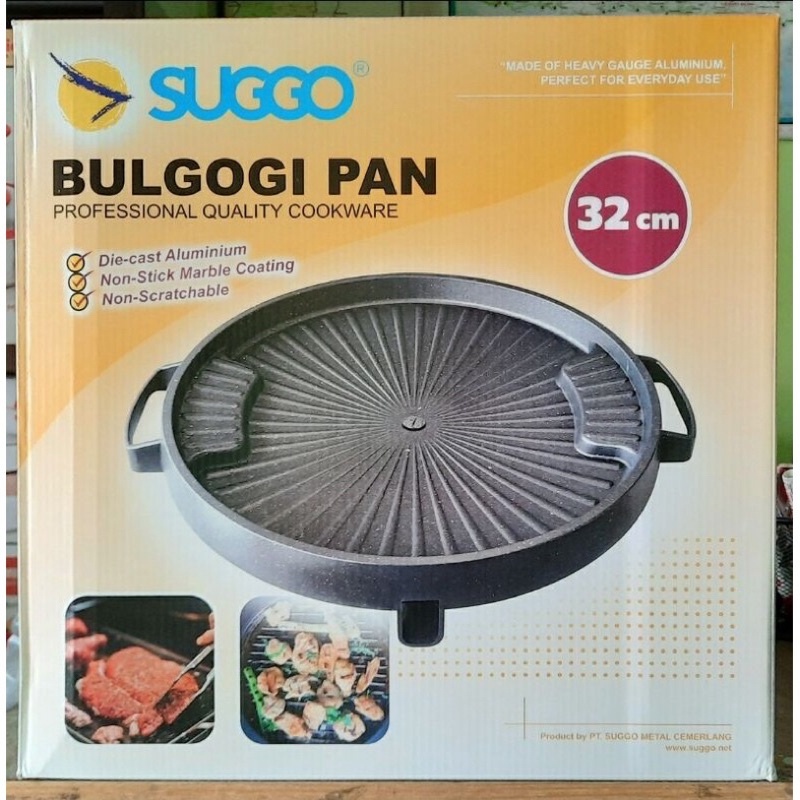 Bulgogi Pan 32 cm Grill Pan Panggangan BBQ Anti Lengket