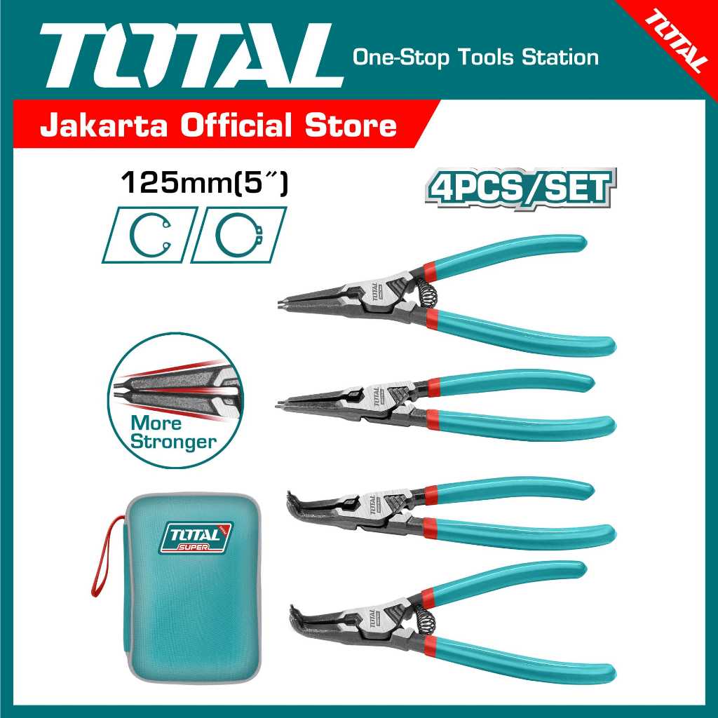 TOTAL Set tang penjepit 4 buah THTJ214041