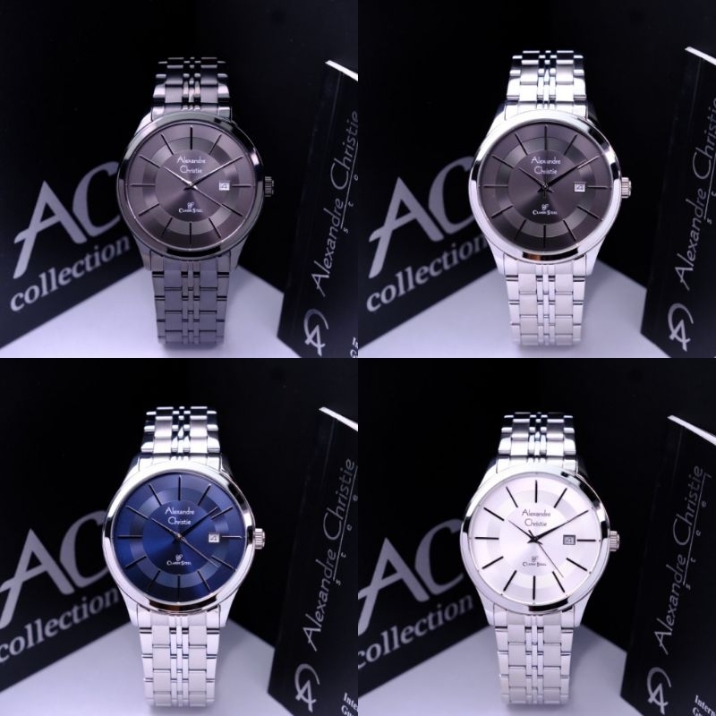 jam tangan pria Alexandre Crhistie ac 8348 md stainless strap original (men size)