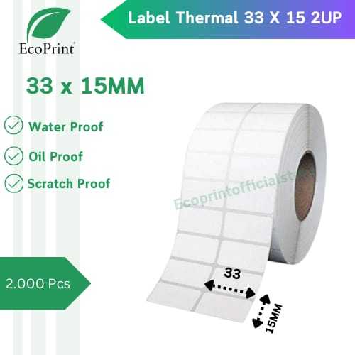 

ECOPRINT STICKER LABEL-THERMAL-UK.33X15-2UP*PREMIUM-GRADE*2.000PCS